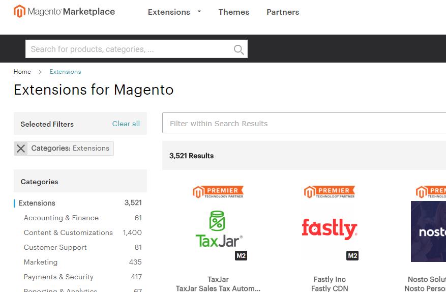 Magento marketplace